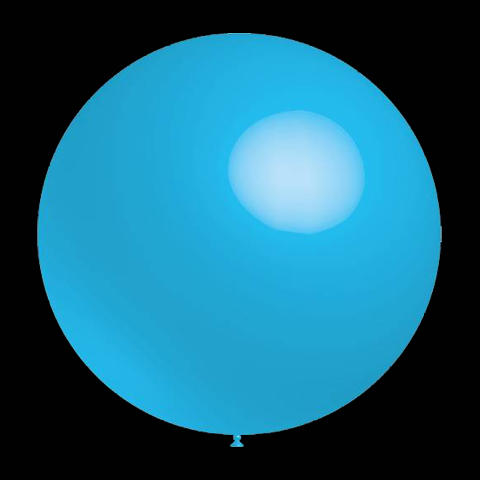 lichtblauwe ballonnen metallic rond 28cm