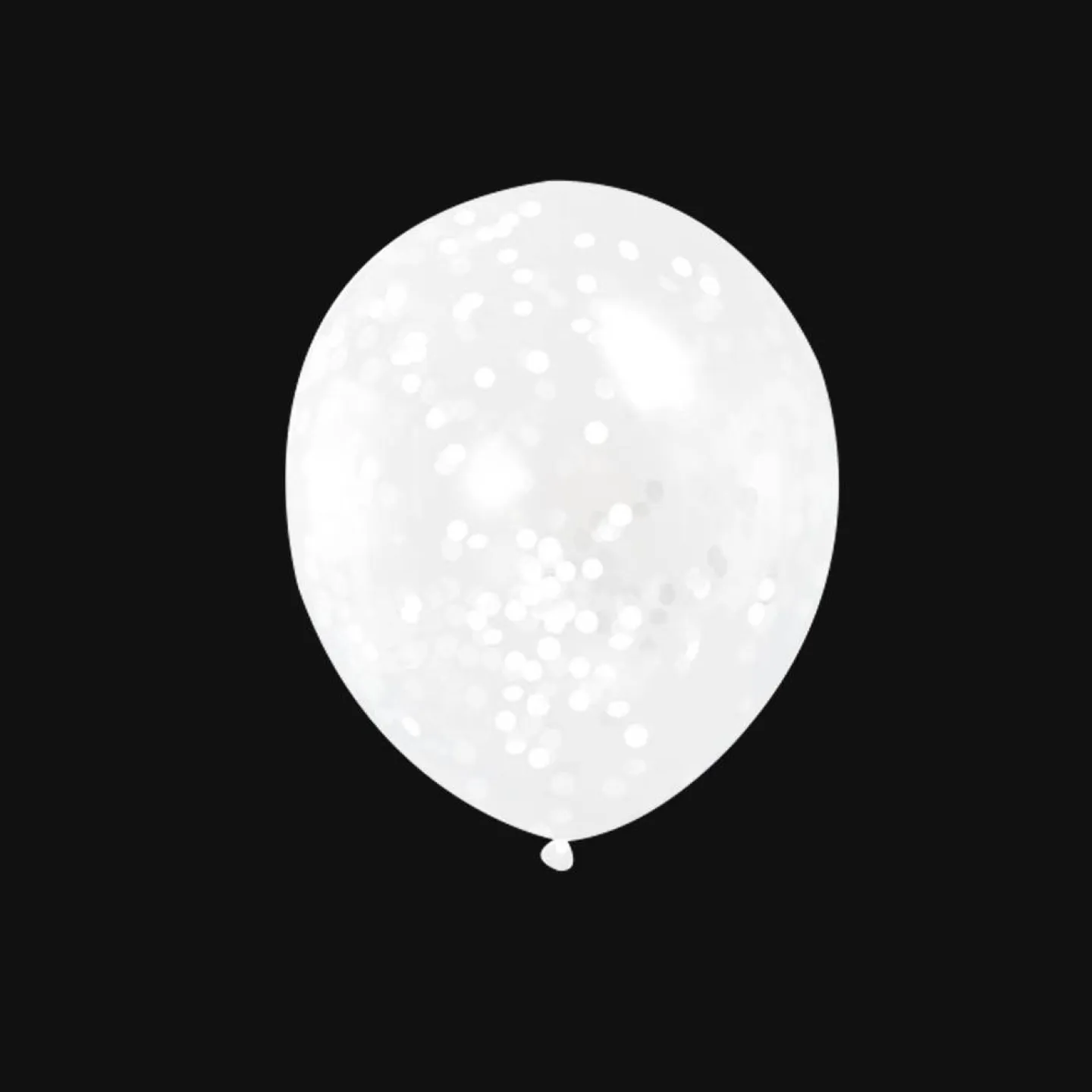 Confetti ballonnen wit.