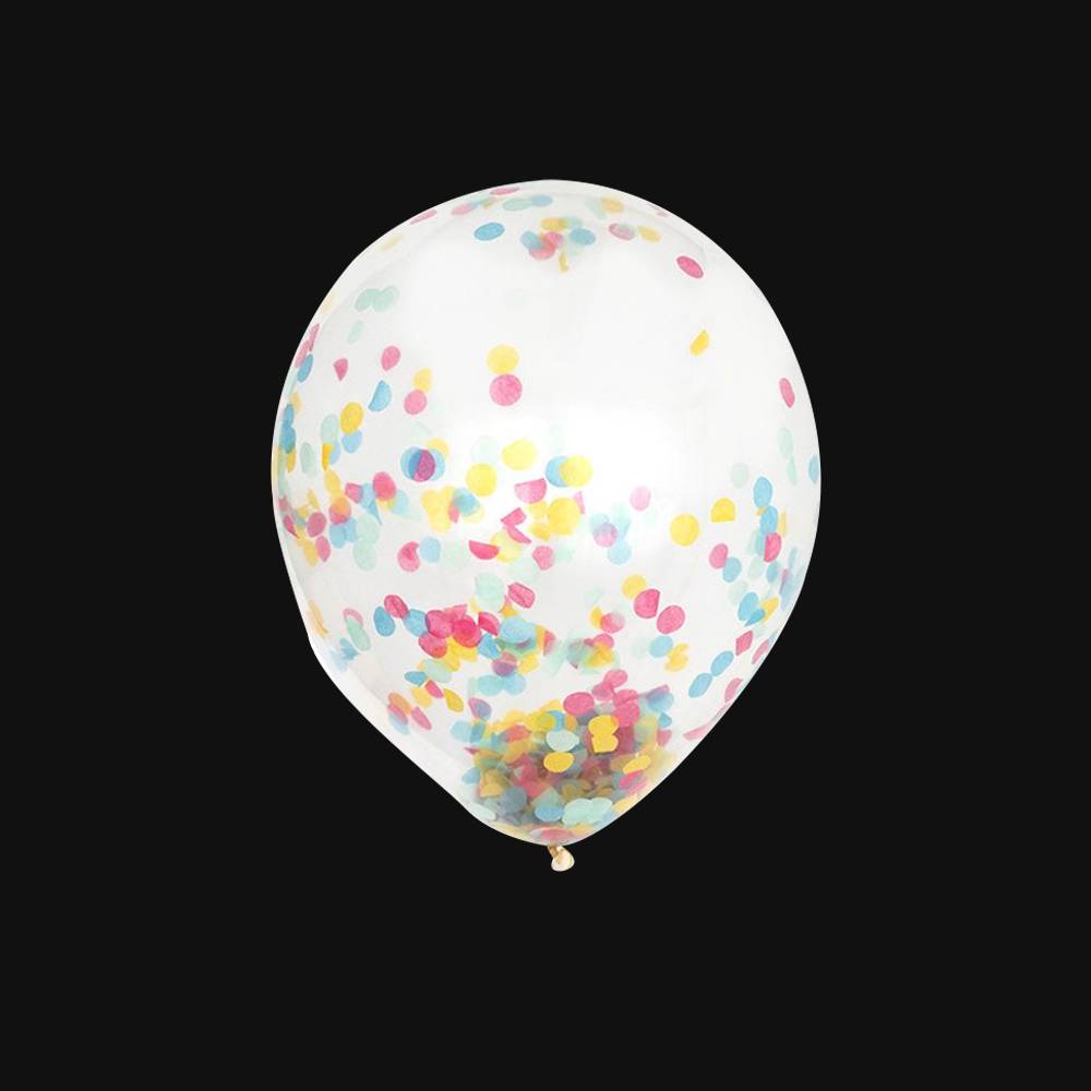 multicolor confetti ballon