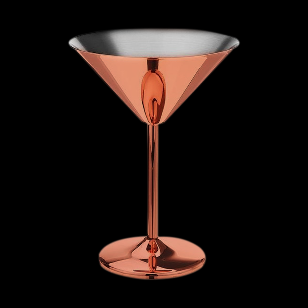 RVS martiniglazen roségoud