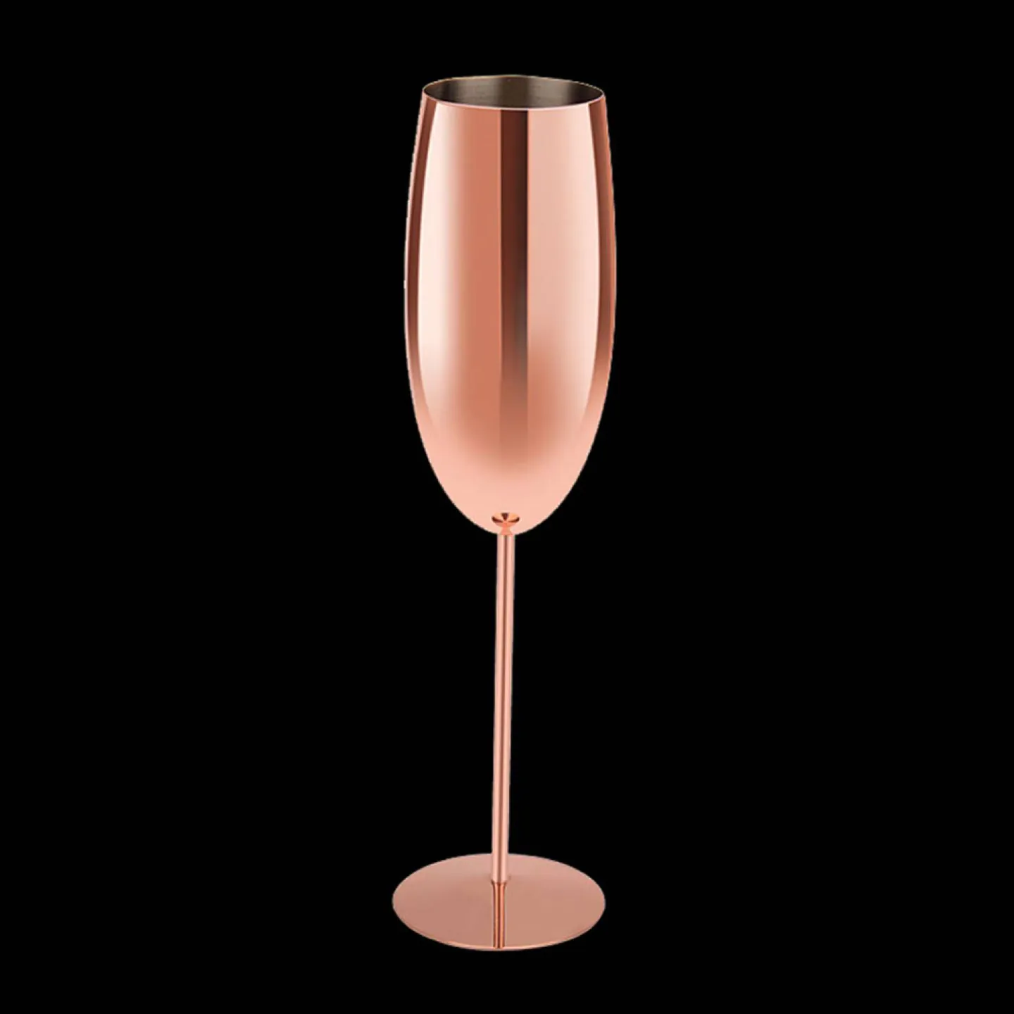 Champagneglas RVS roségoud.