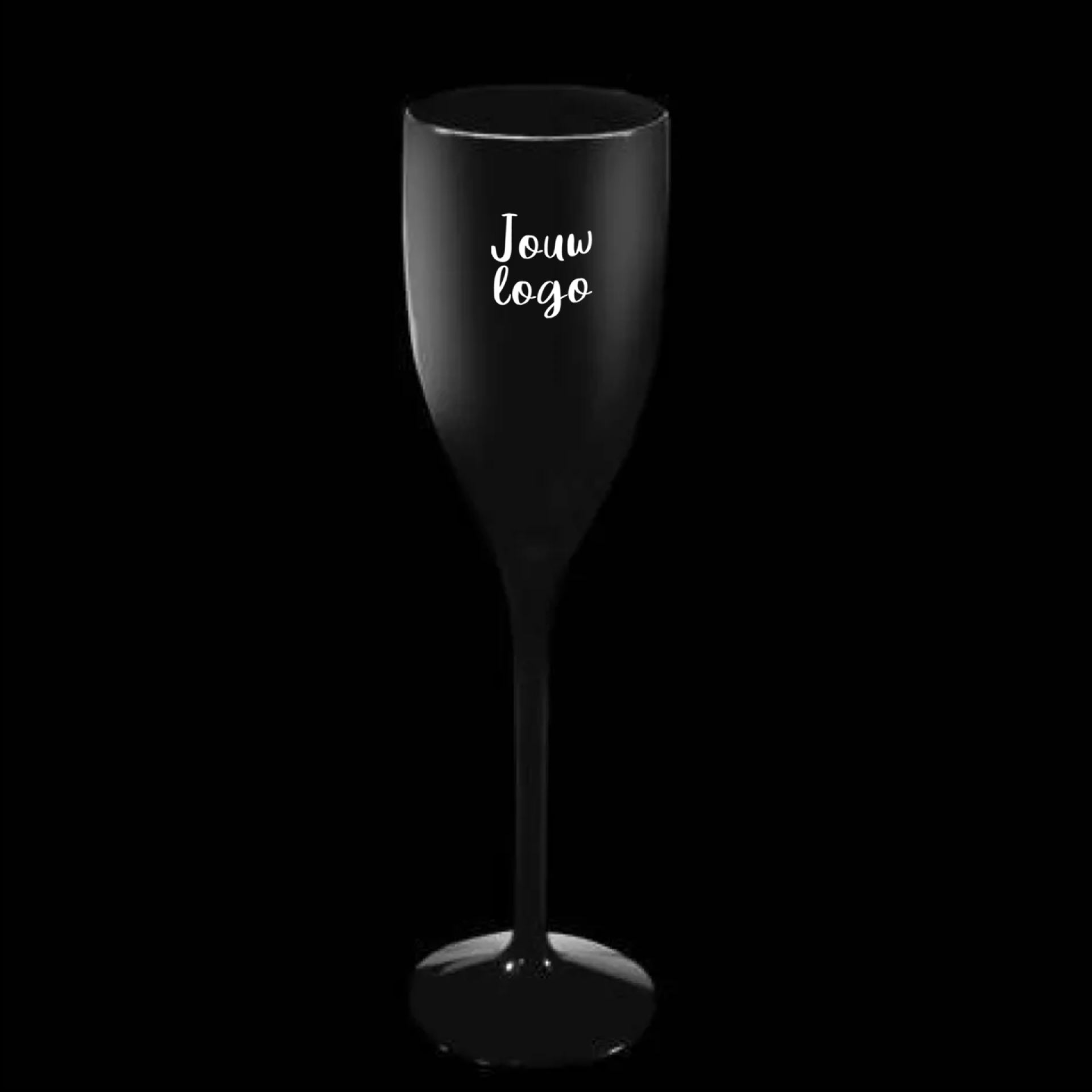 Champagneglazen bedrukken zwart - 15cl
