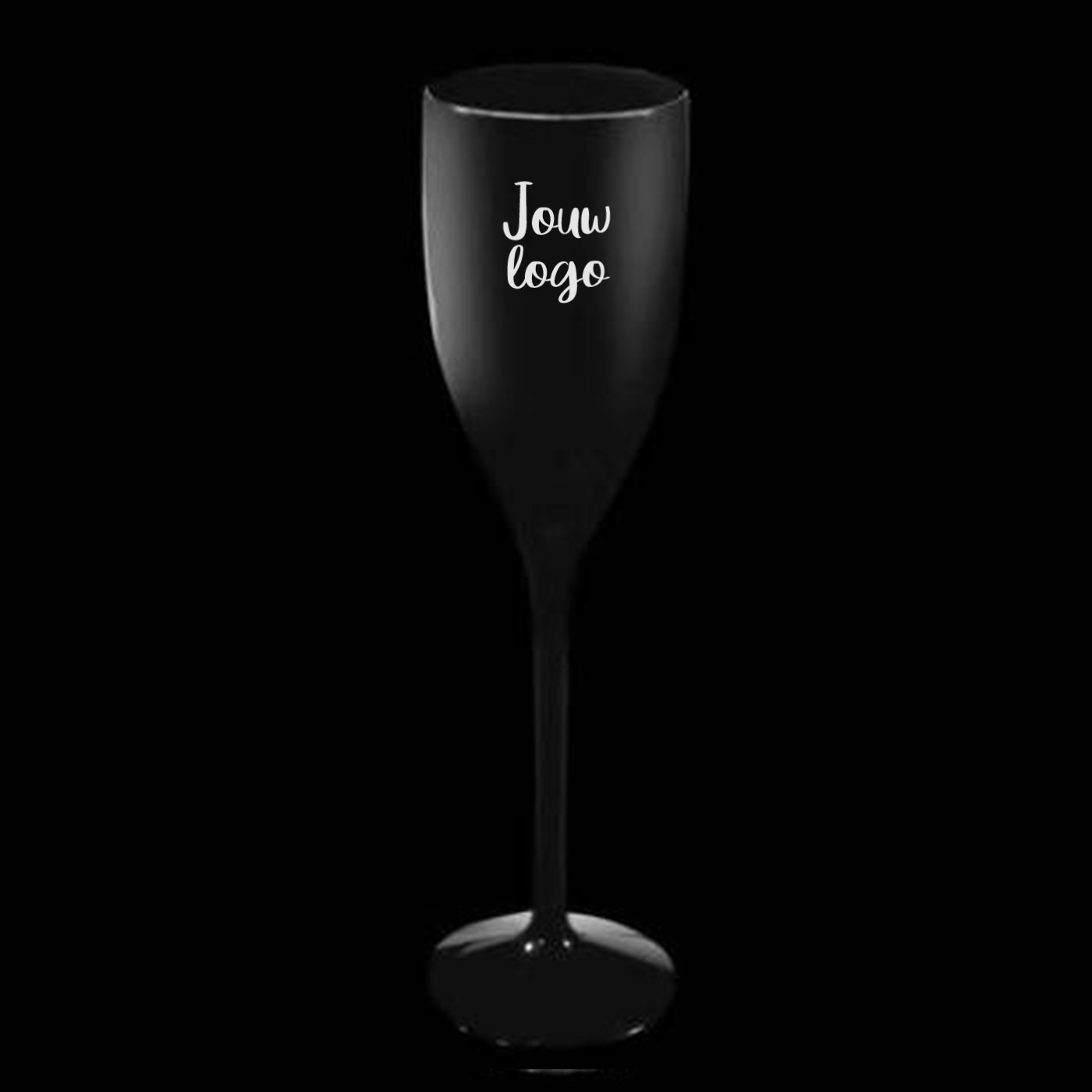 Champagneglazen bedrukken zwart 15cl