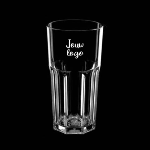Kunststof glazen retro - 22cl - bedrukt