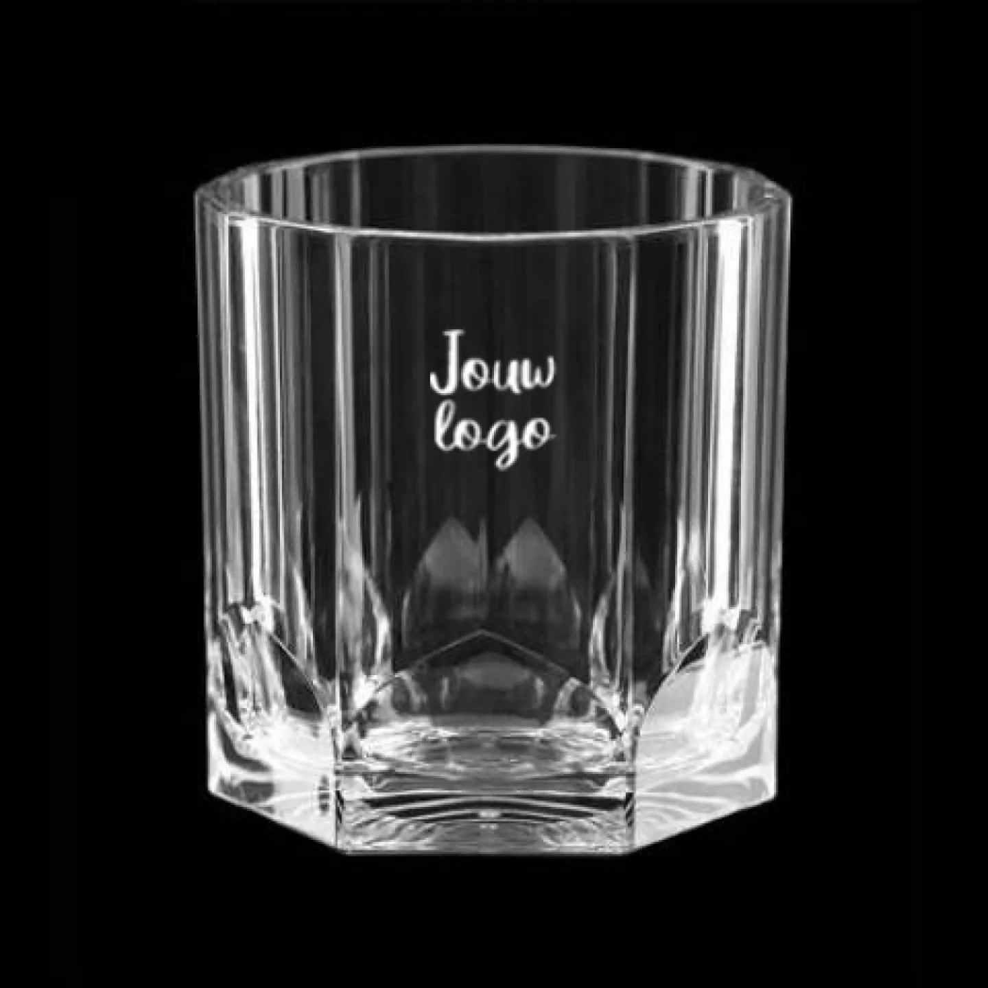 Kunststof whiskey glazen - 38cl - bedruk.