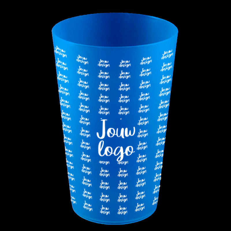 hard cups bedrukken blauw