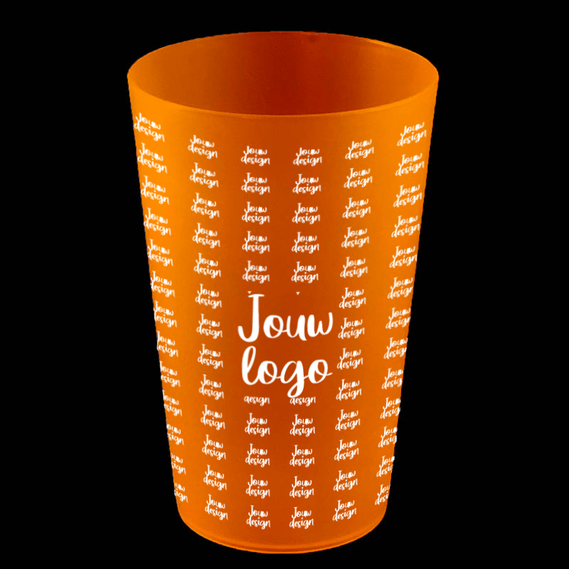 hard cups bedrukken oranje