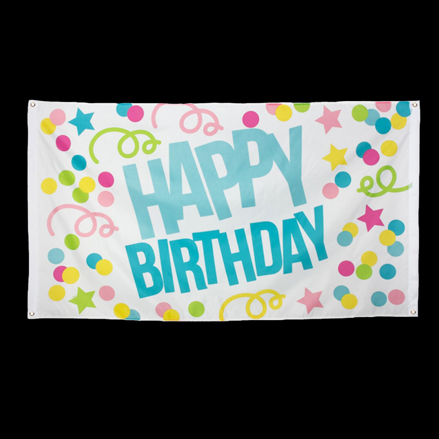 POLYESTER VLAG KLEURRIJK HAPPY BIRTHDAY