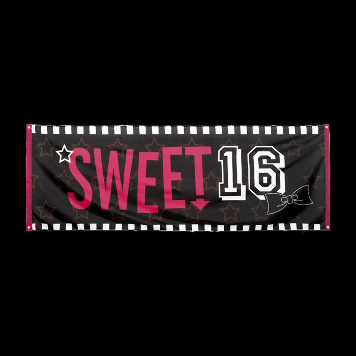 polyester banner sweet 16