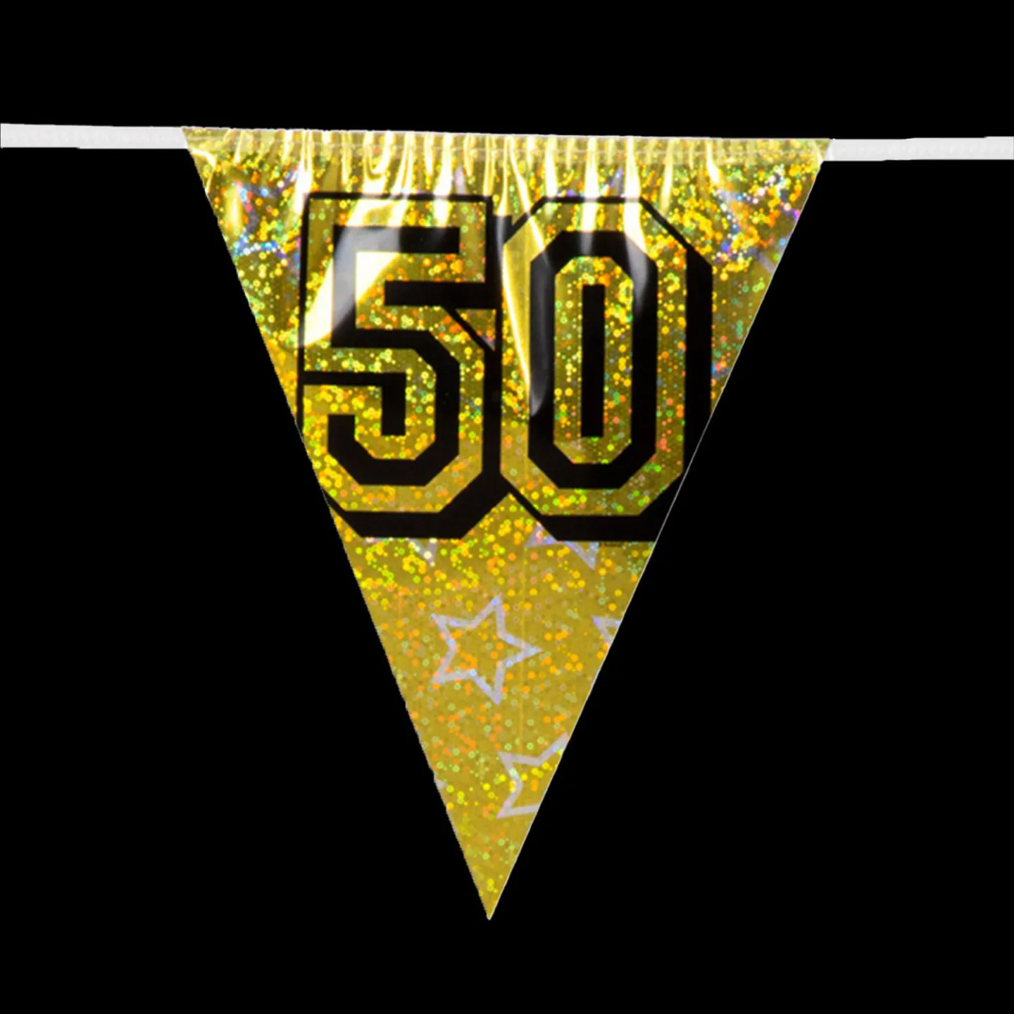 holografische vlaggenlijn 50 jaar.