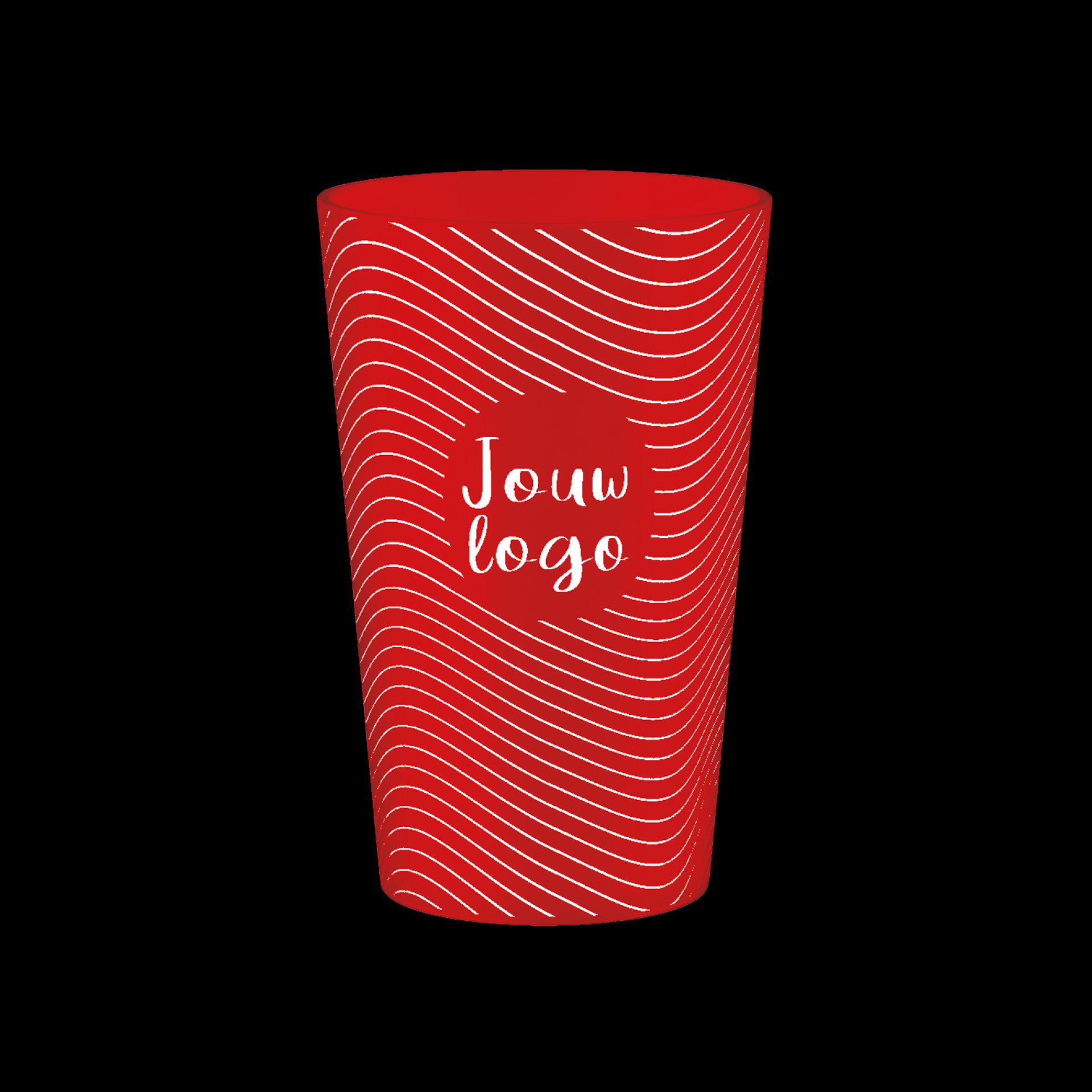 Hardcups bedrukken rood 25cl  goedkoop