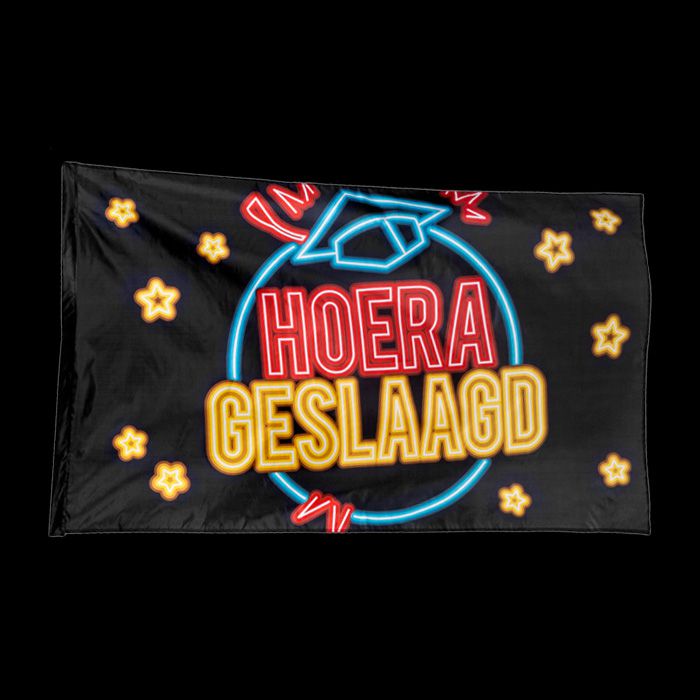 vlag hoera geslaagd