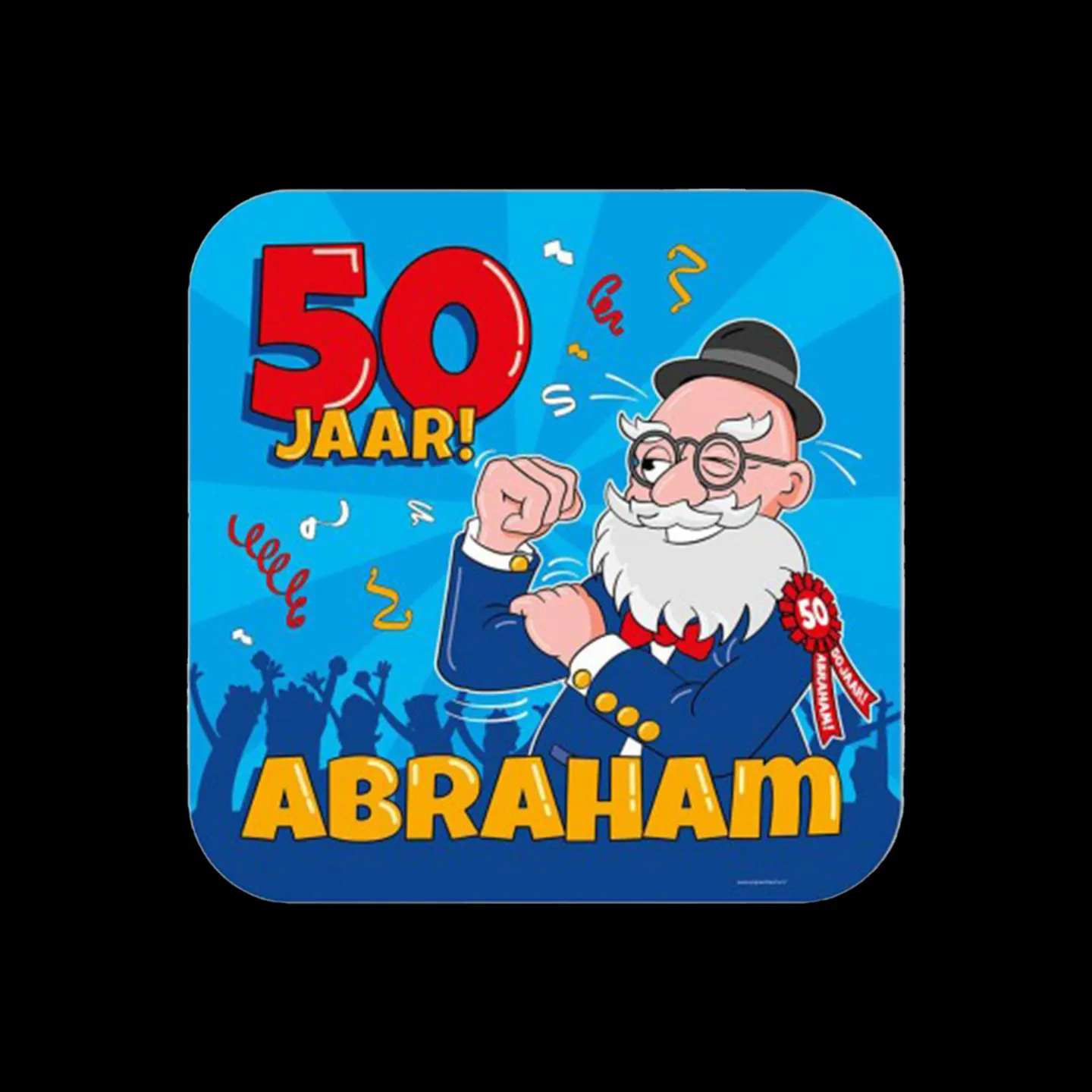 huldeschild abraham 50 jaar.
