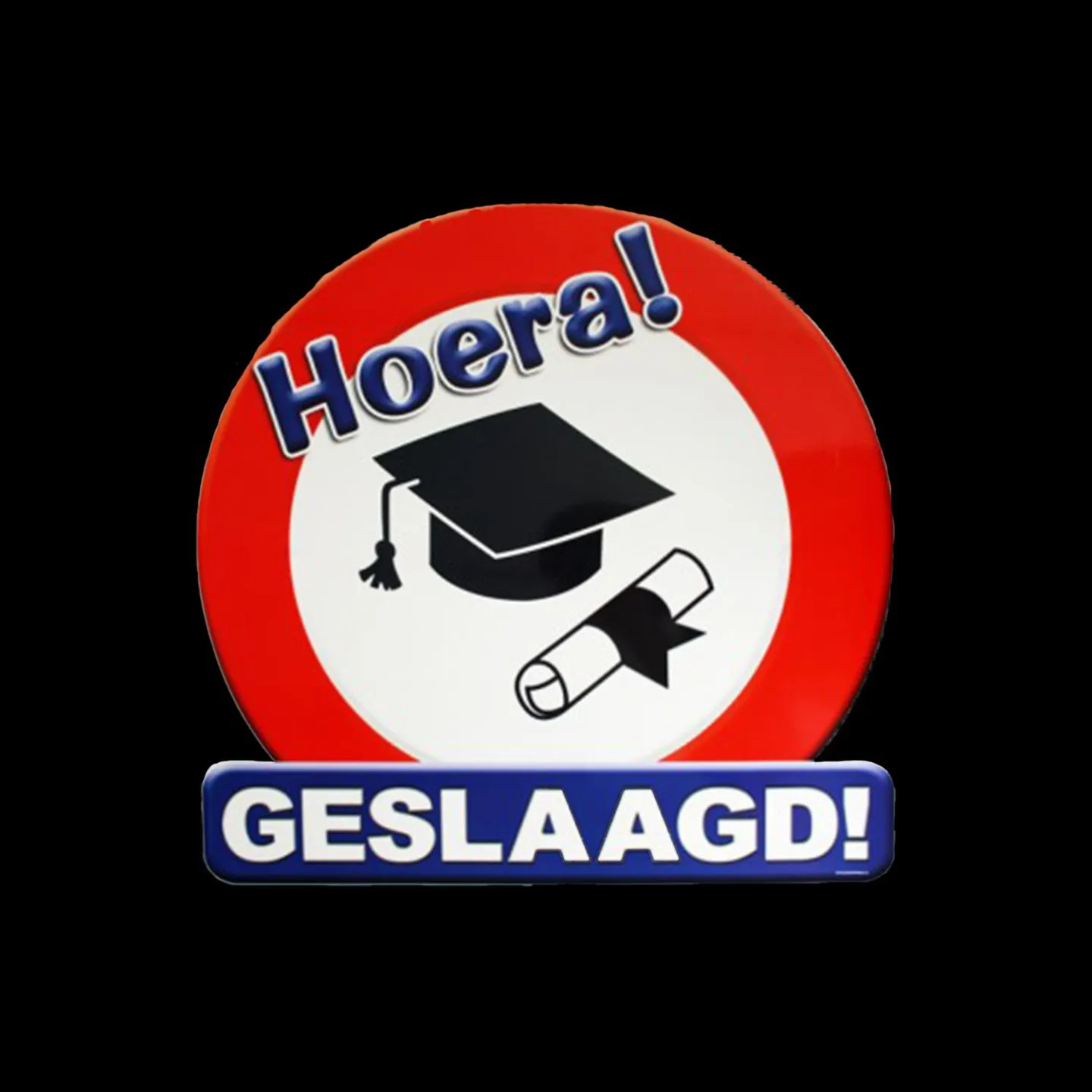 huldeschild hoera geslaaagd.