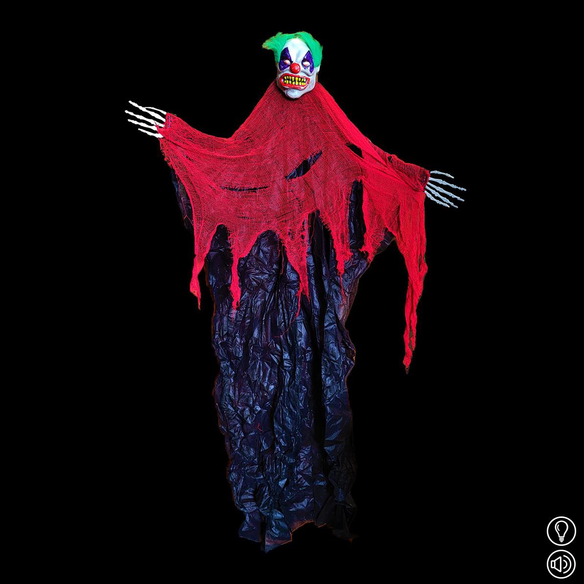 Halloween hangdecoratie clown met LED