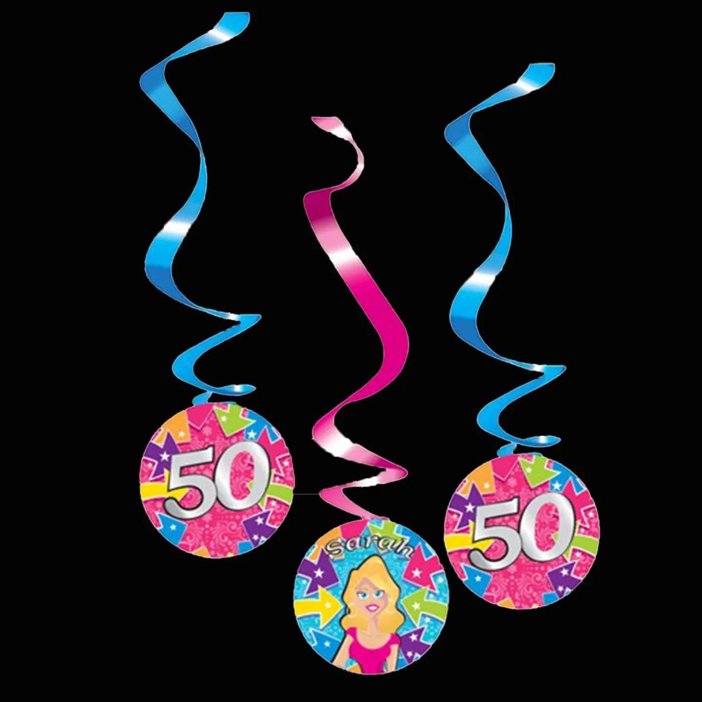 Hangdecoratie 50 jaar Sarah.