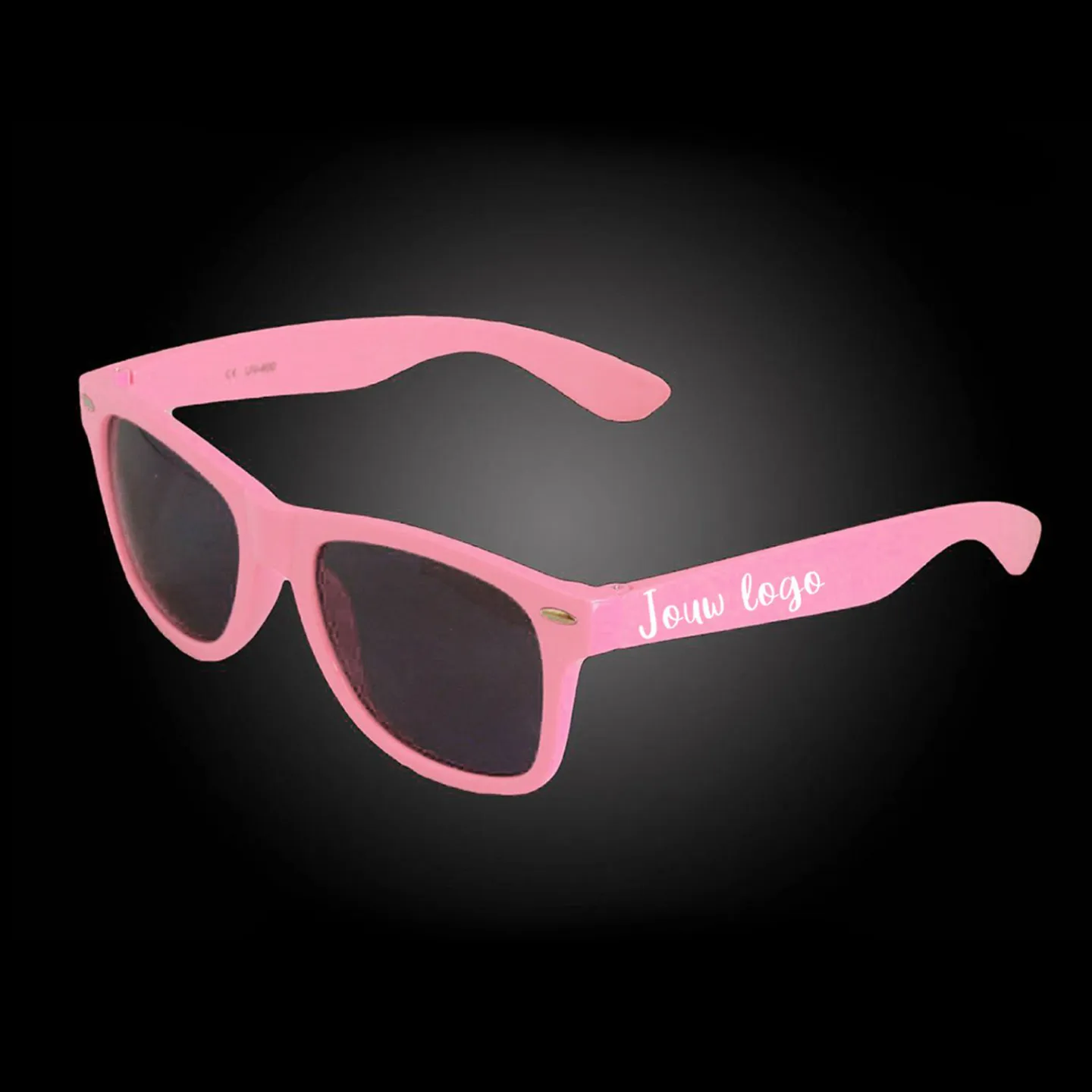 Zonnebrillen bedrukken roze.
