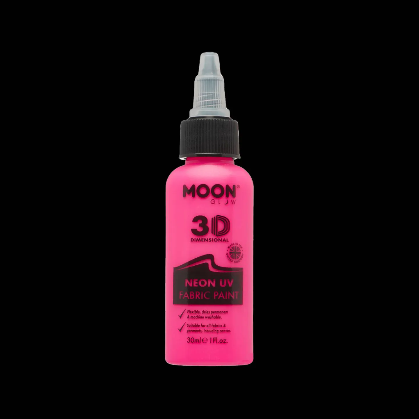 UV lichtgevende textiel verf 30ml neon roze.