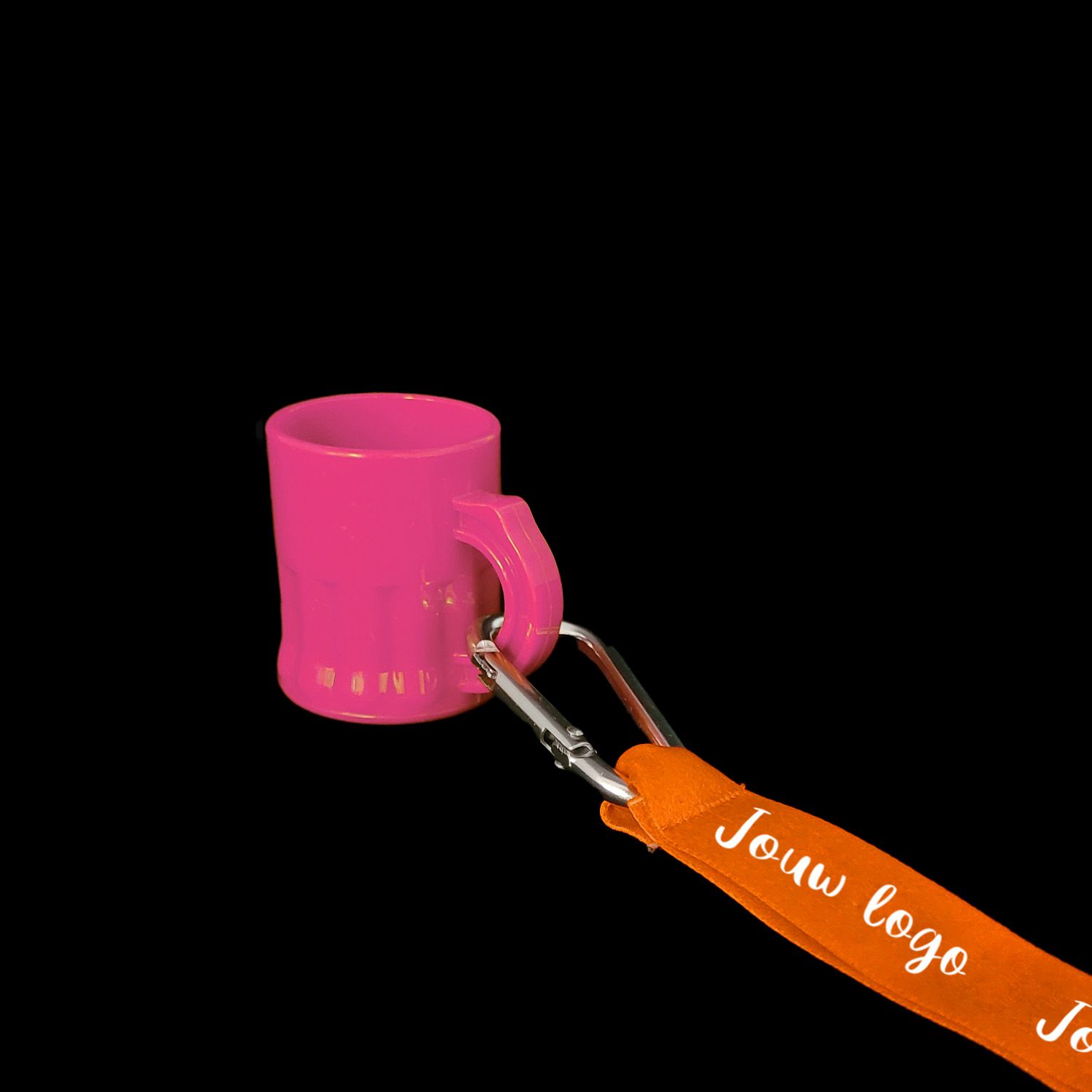 Keycord bedrukken met shotglas roze