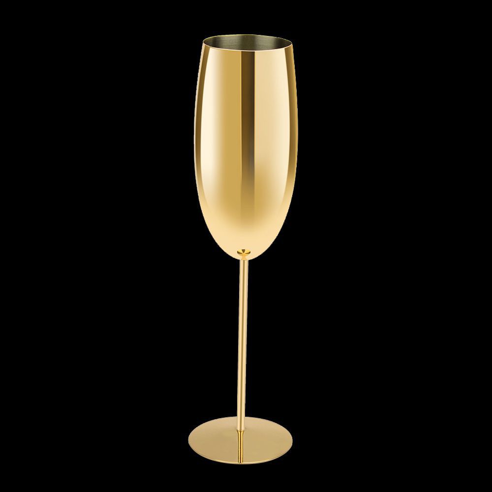 RVS champagneglazen 28cl Goud