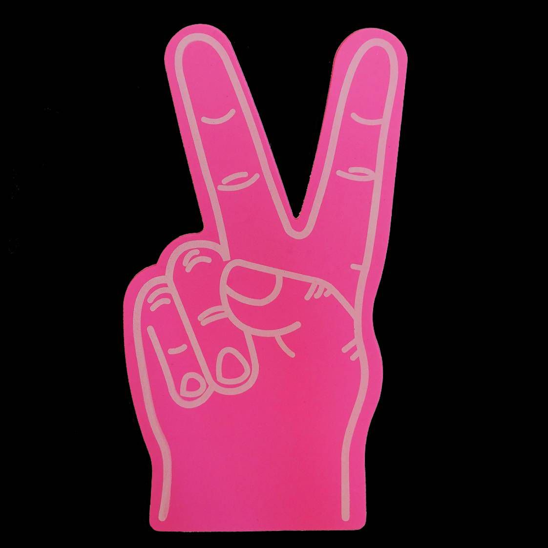 Foam hand Peace Roze