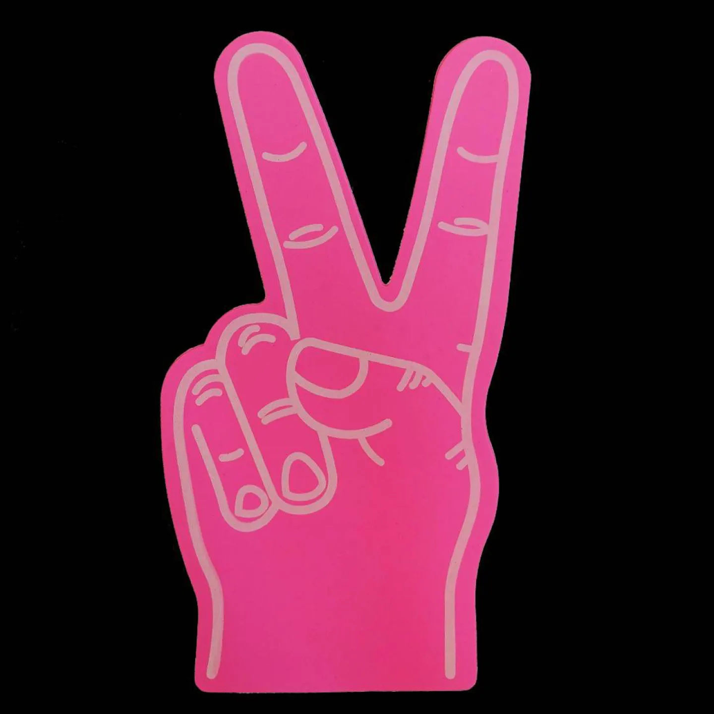 Foam hand Peace Roze.