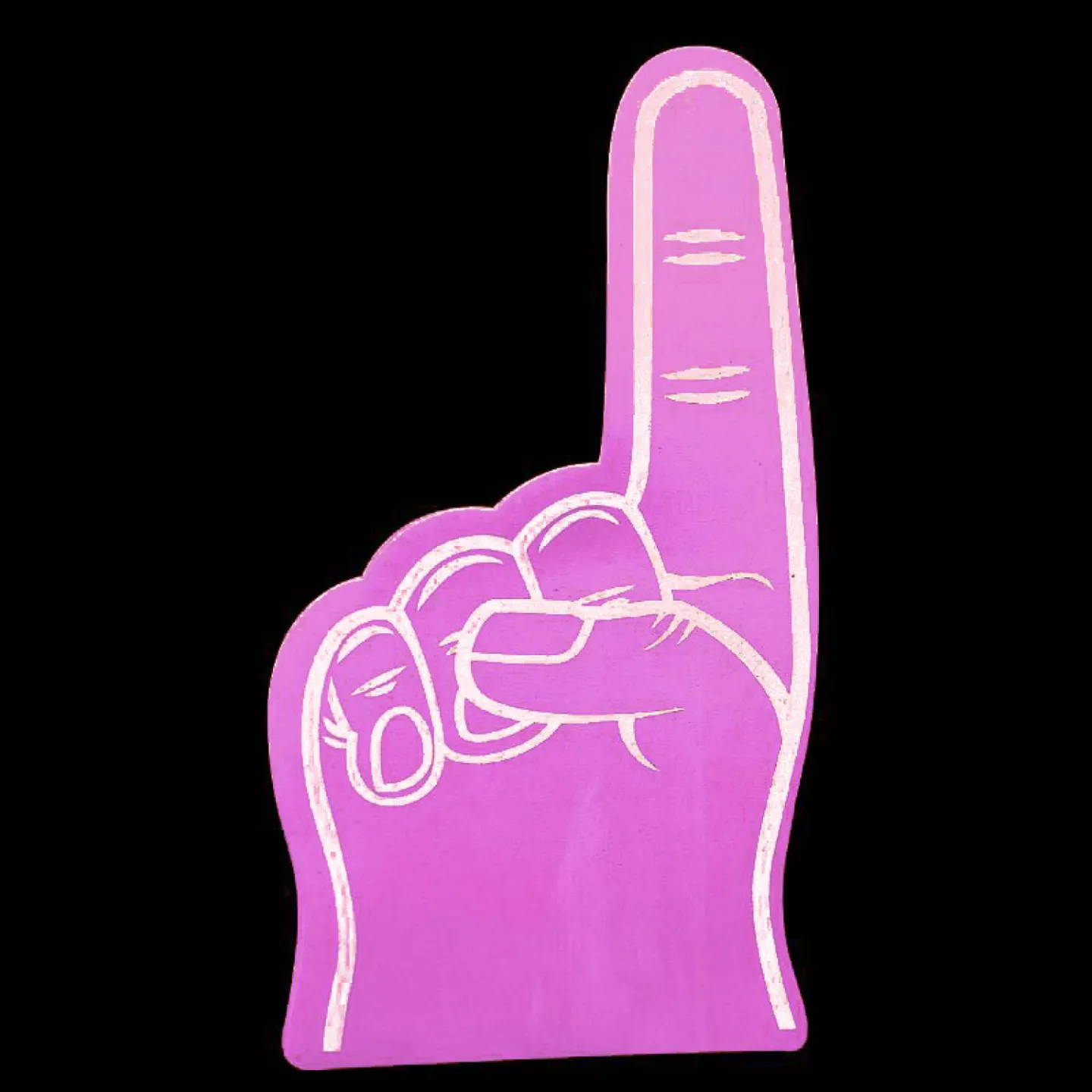 Foam hand wijsvinger roze.