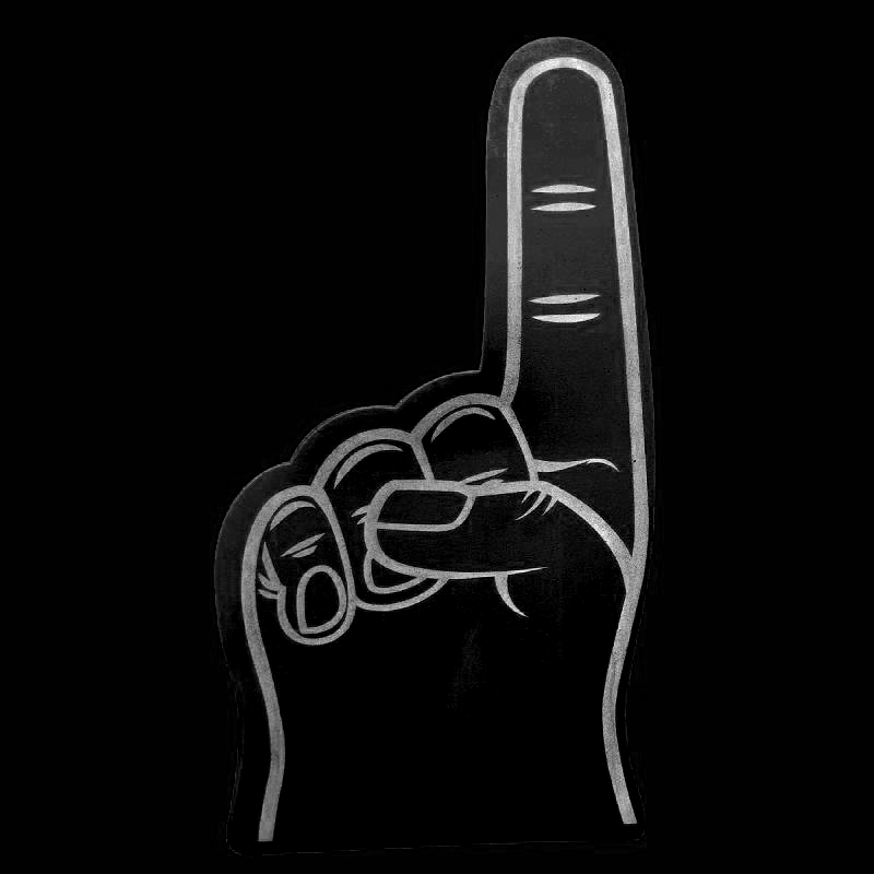 foam hand wijsvinger zwart