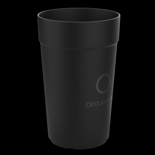recyclebare koffiebeker 40cl circulware zwart