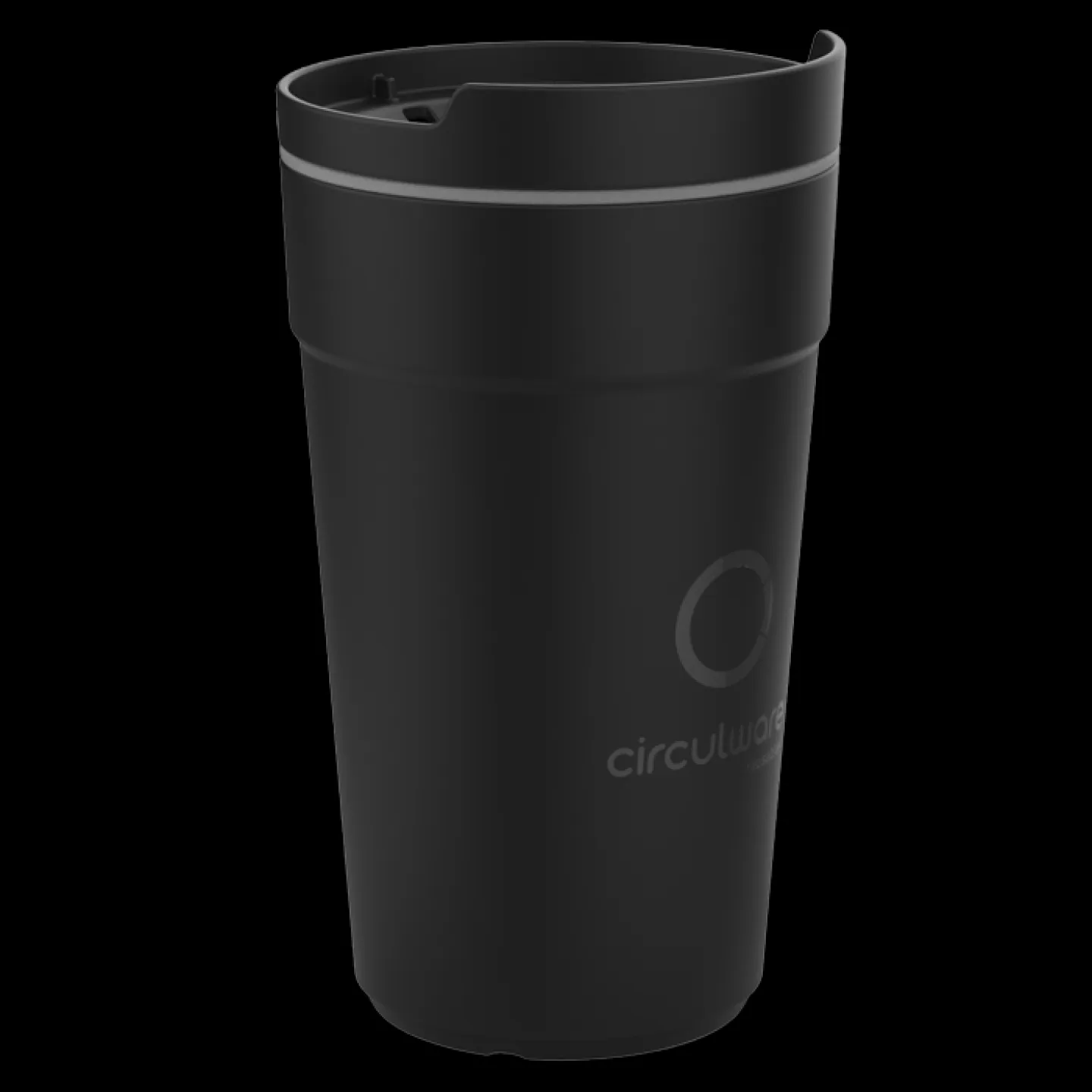 circulware recyclebare koffiebeker 40cl zwart.