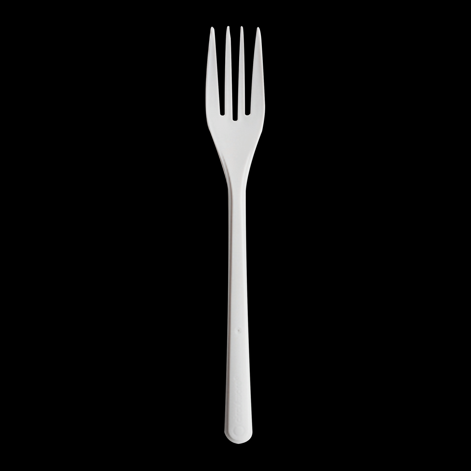 Kunststof vork Circulware 18,5cm Wit - 50 stu