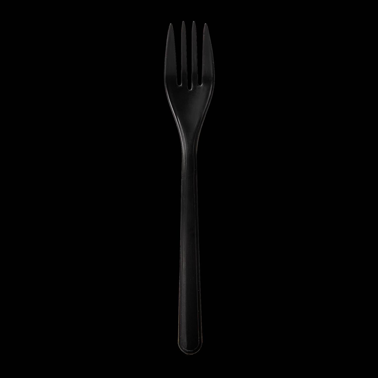 Kunststof vork Circulware 18,5cm 50 st zwart