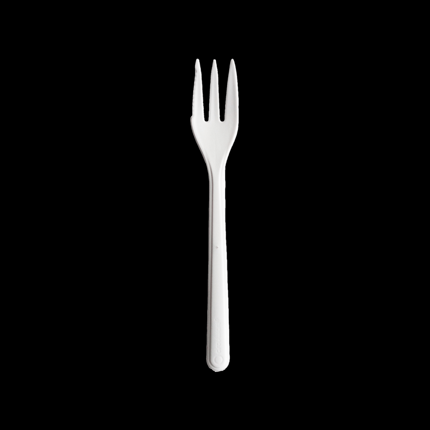 Kunststof snackvork Circulware 13cm Wit