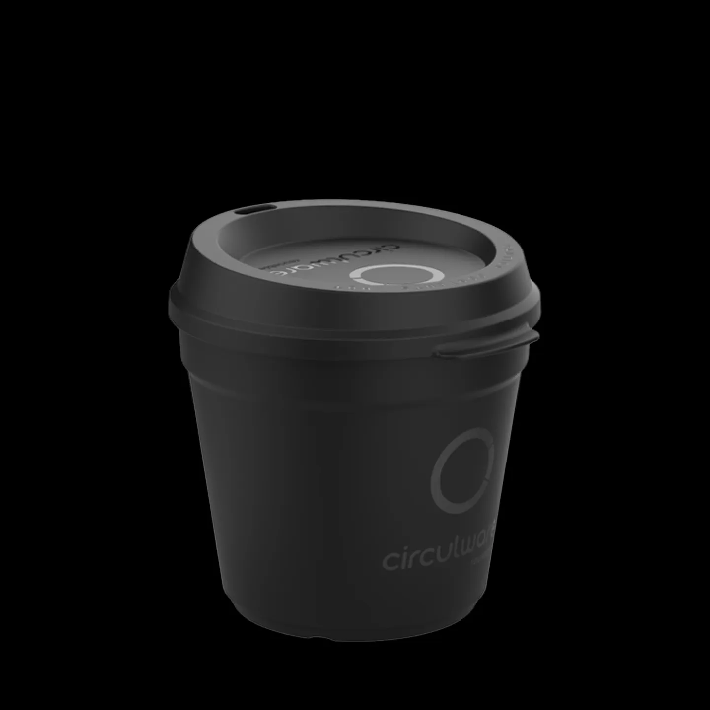 beker recyclebaar zwart voor koffie van 20cl.