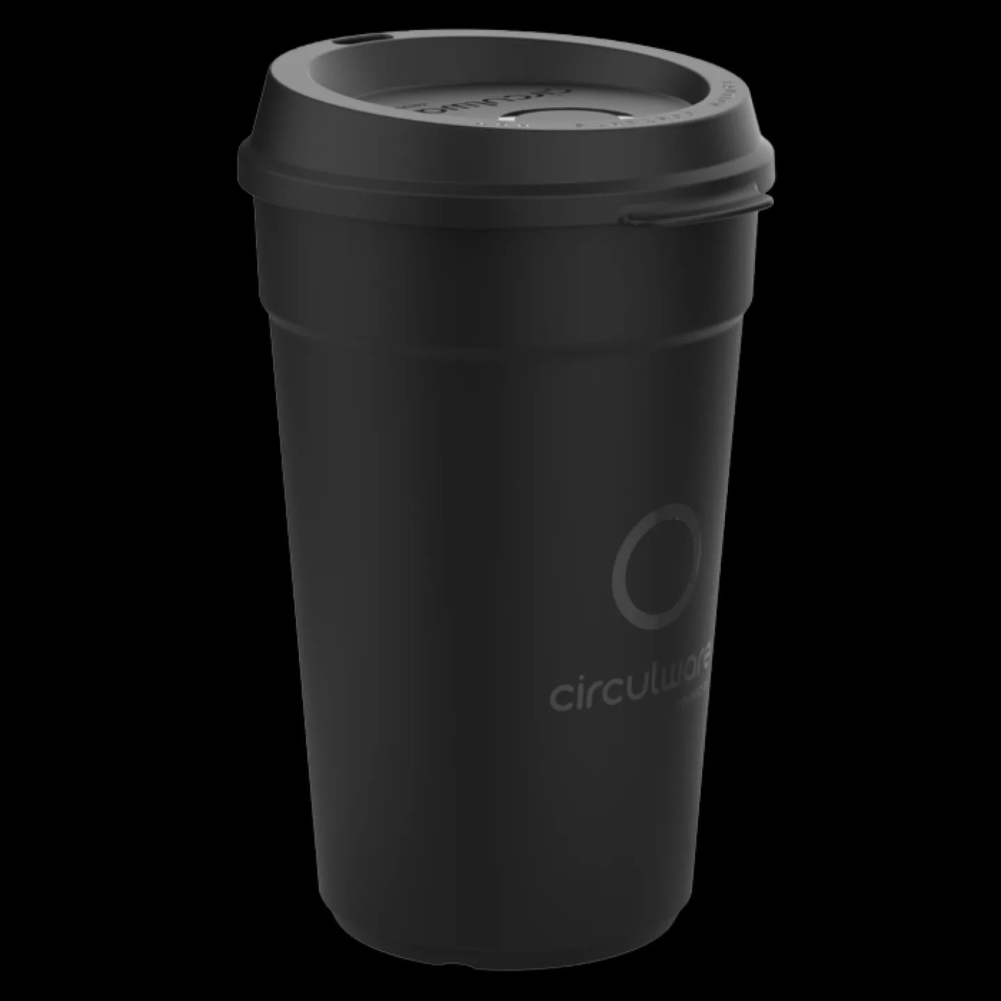 koffiebeker recyclebare 40cl circulware zwart.