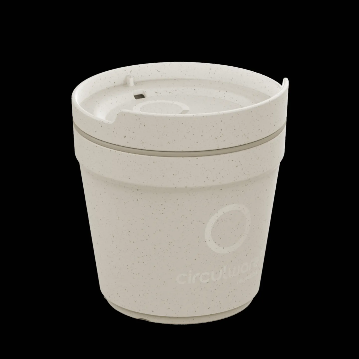 koffiebeker drinkdeksel Circulware beige.