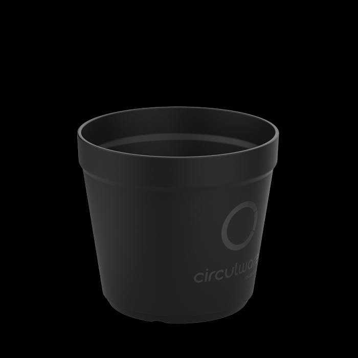 recyclebare koffiebeker zwart 20 cl circulware
