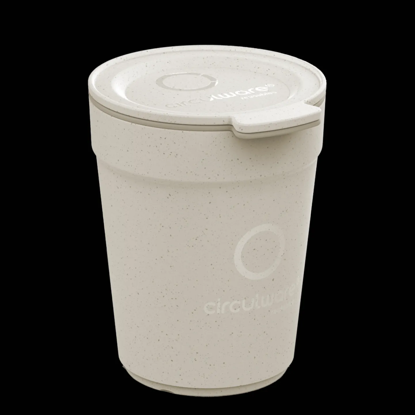 Goedkope koffiebeker Circulware 30cl Beige.