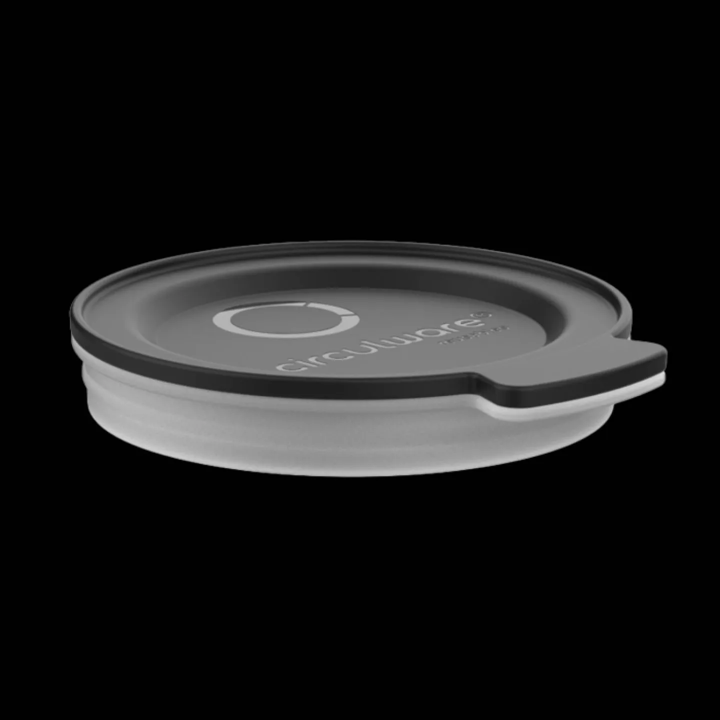 Koffiebeker deksel circulware zwart.