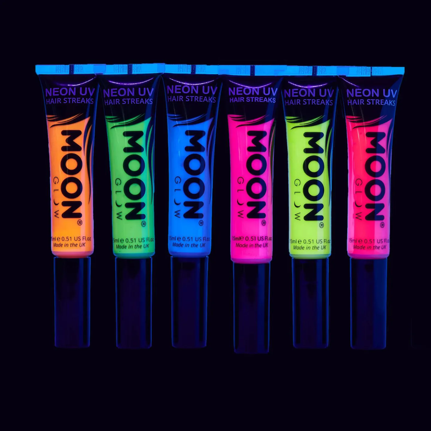 Lichtgevende UV haarmascara neon geel kopen.