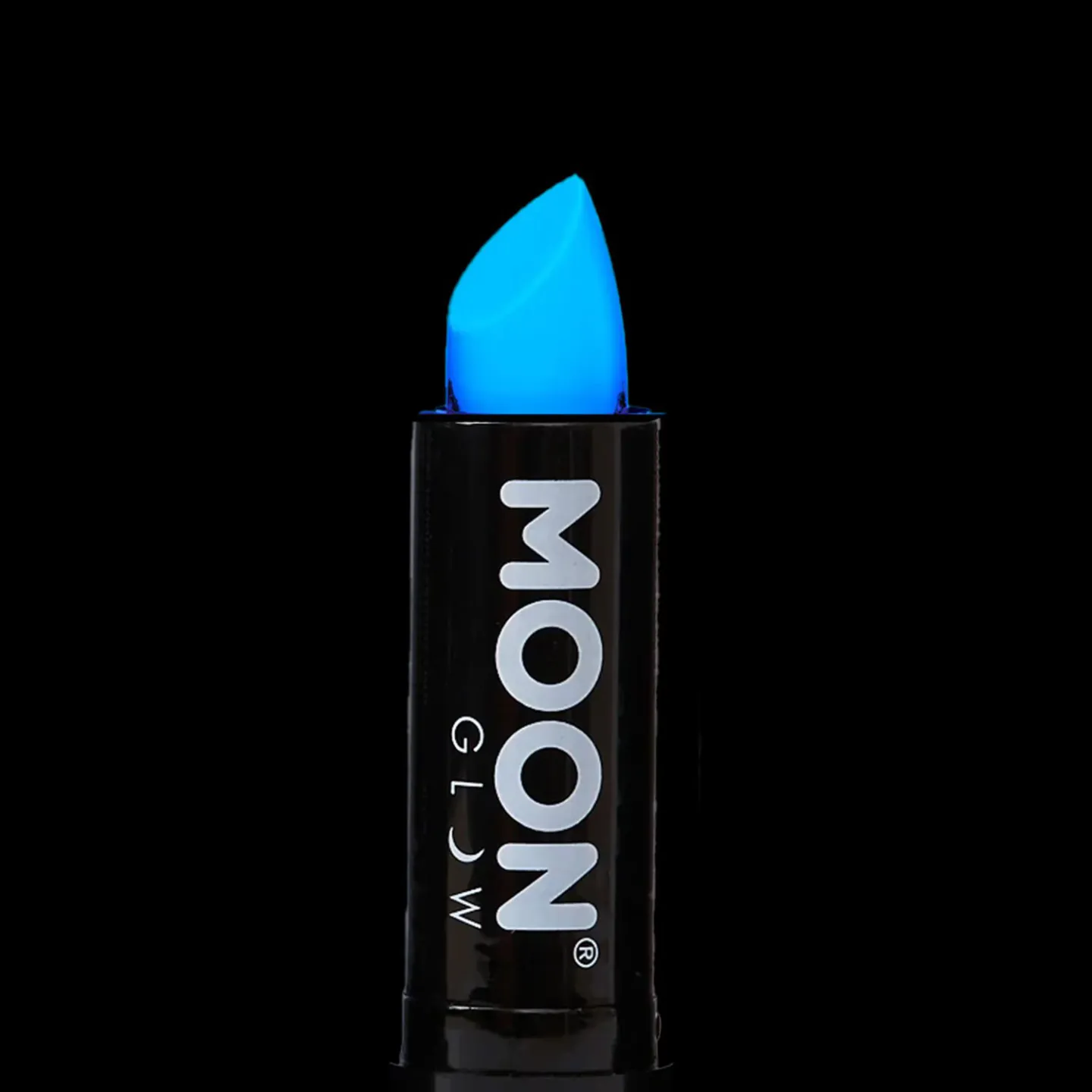 Lippenstift UV lichtgevend neon blauw.