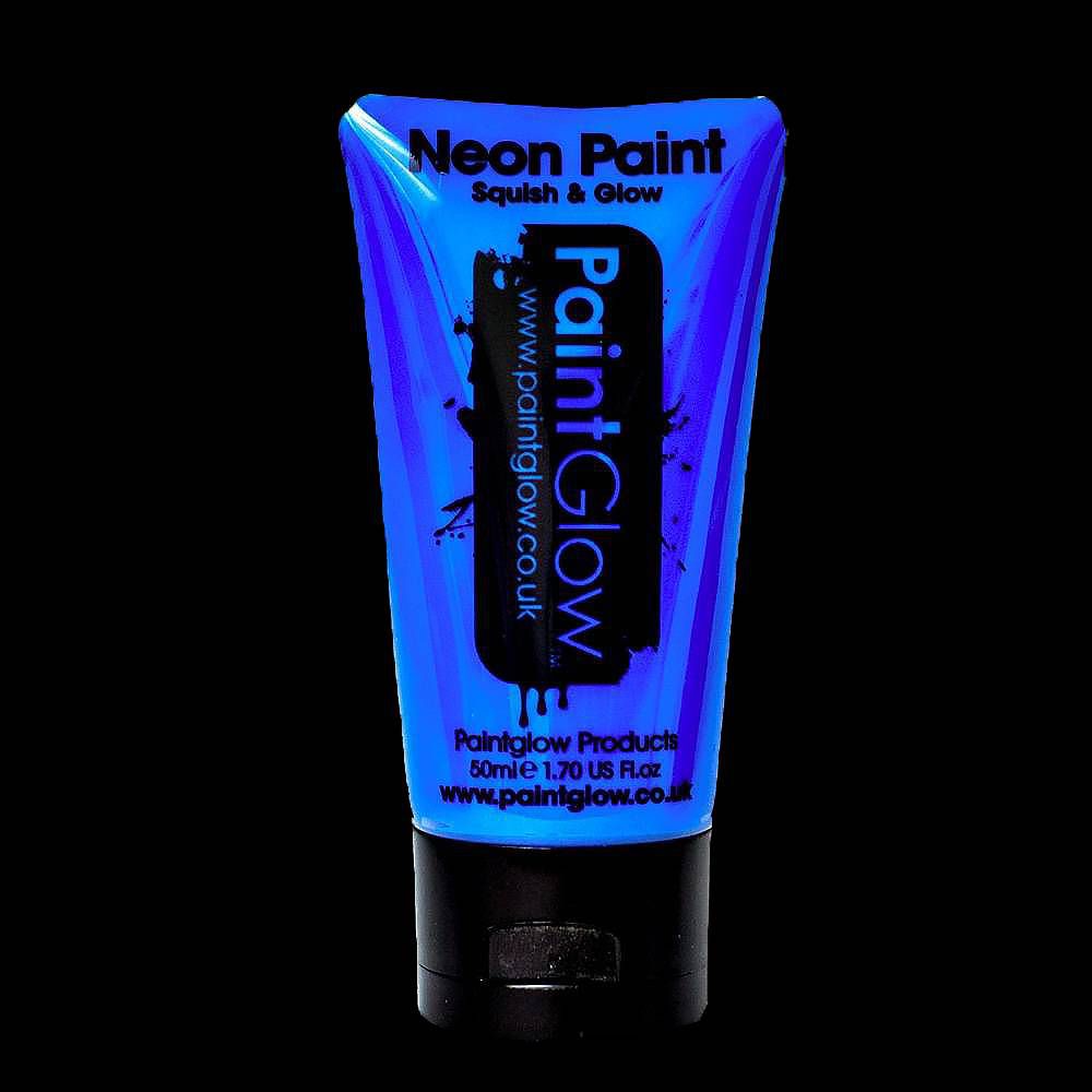 Blacklight face&body verf 50ml Neon blauw