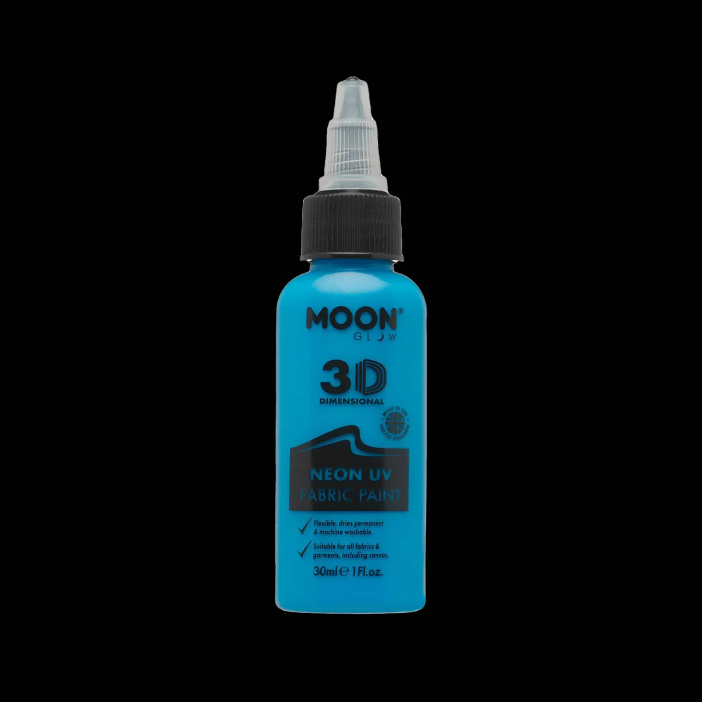 UV lichtgevende textiel verf 30ml Neon blauw.