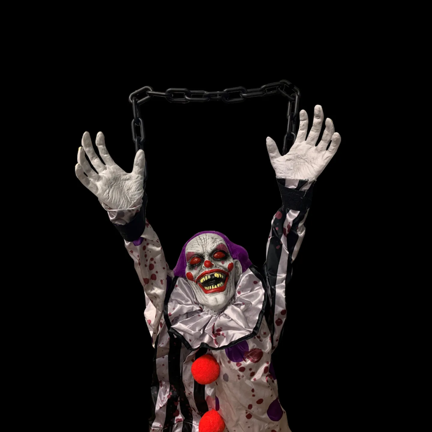 Horror clown met ketting 150cm.