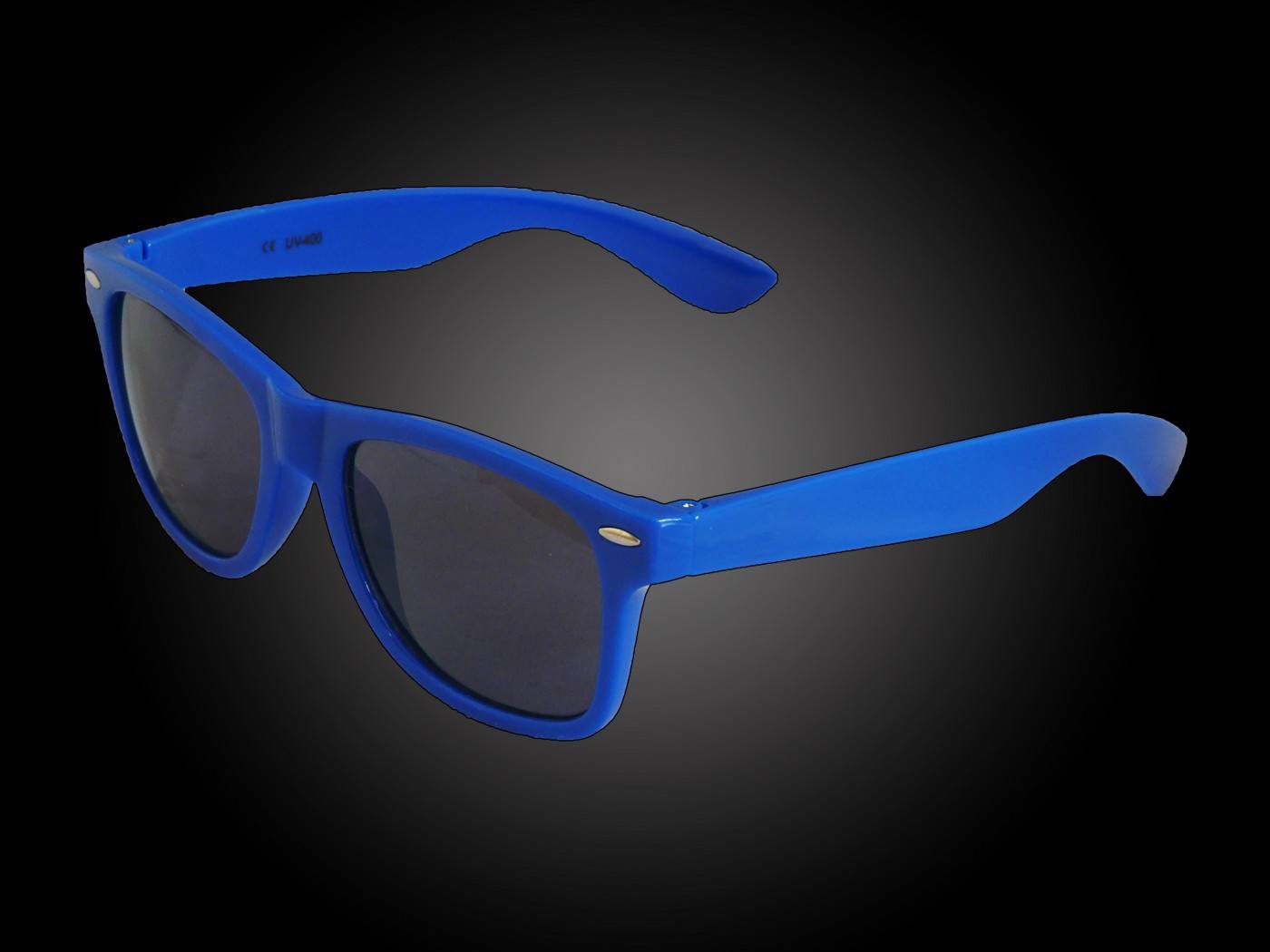 Blauwe zonnebrillen bedrukt festivalbril