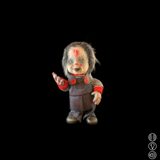 Lopende horror pop spijker rood 15cm