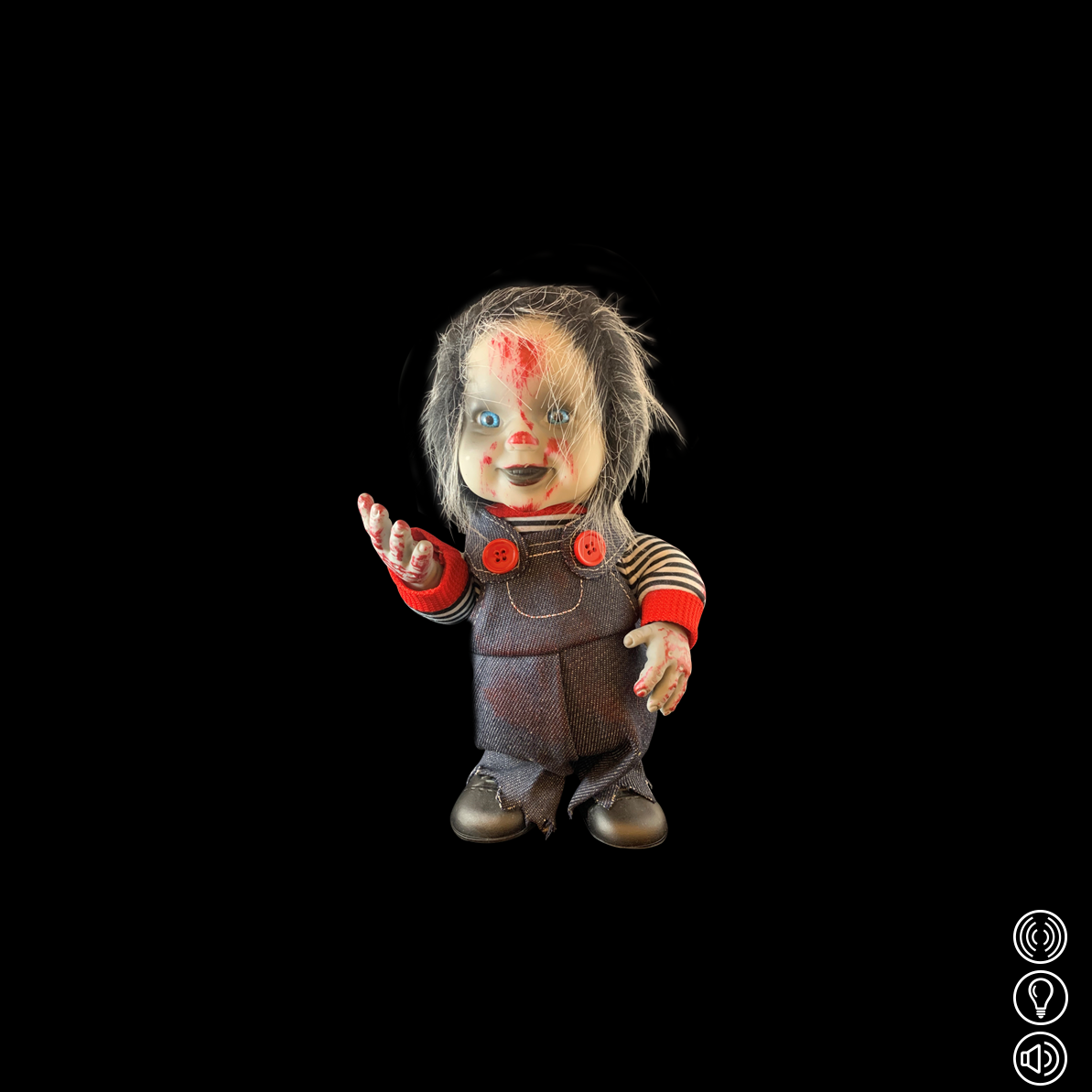 Lopende horror pop spijker rood 15cm