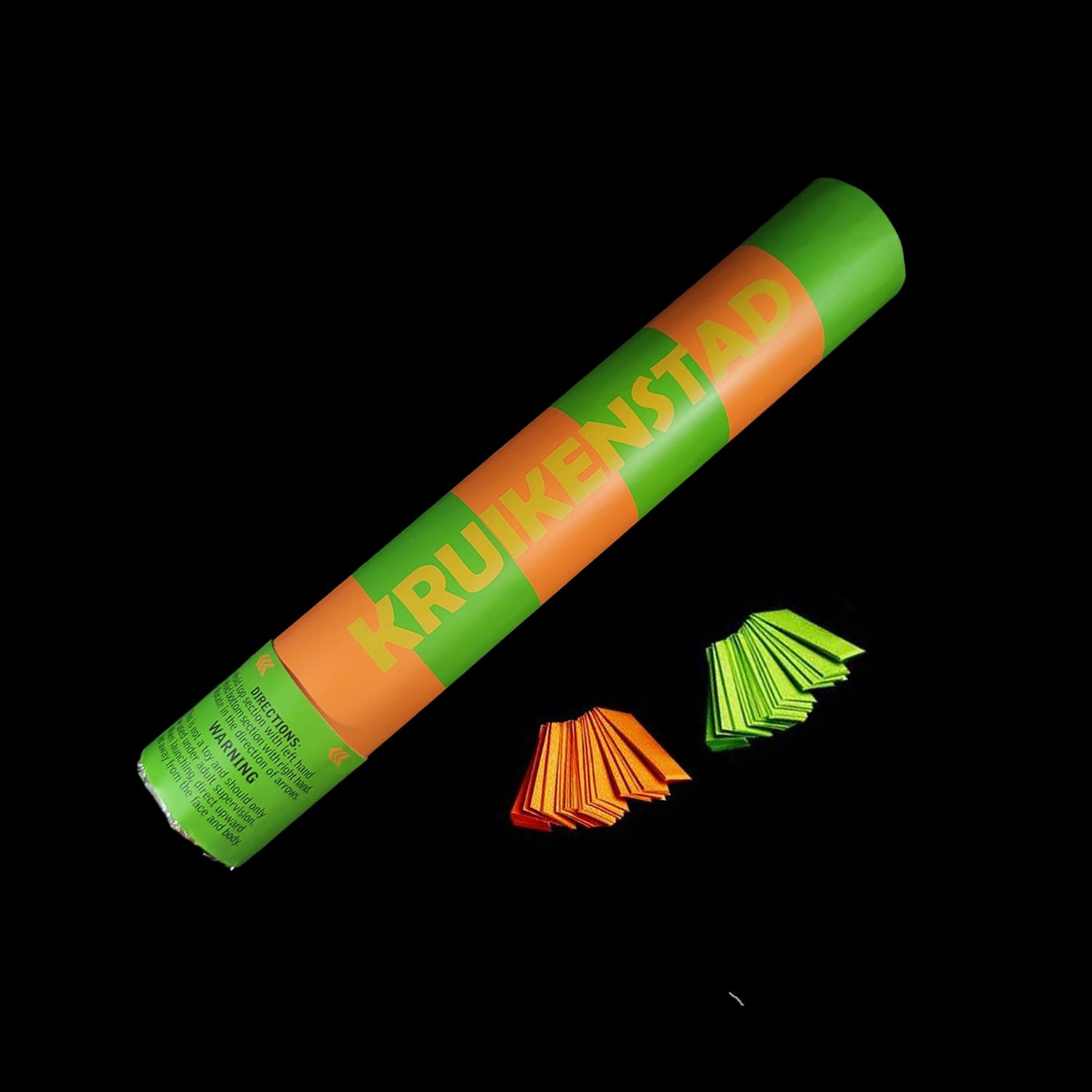 Budget confetti kanon Kruikenstad groen oranje