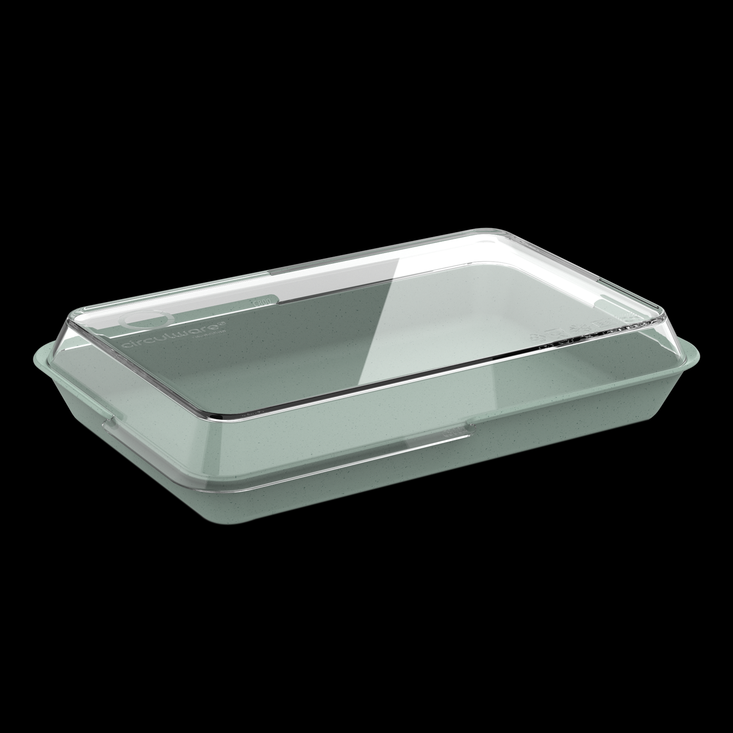 Kunststof bakje 65cl Circulware Lichtgroen