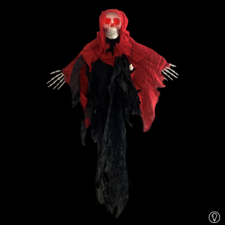 Halloween hangdecoratie geest rood 95cm